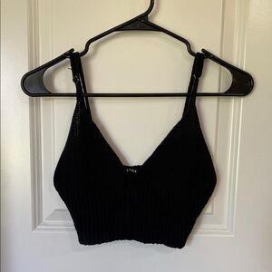 🌼 Rehab Black Fitted Bustier style Camisole top Rehab Knit Crop Tank Top
